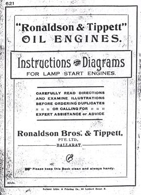Ronaldson-Tippett Oil Engines Lamp Start (Manual)