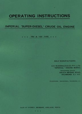 McDonald Imperial Super-Diesel Type PB & VB (Manual)