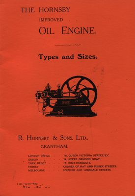 Hornsby Oil Engine Types and Sizes (Manual)
