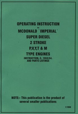 McDonald Imperial Super-Diesel Types P, V, Y, T & M Engines (Manual)