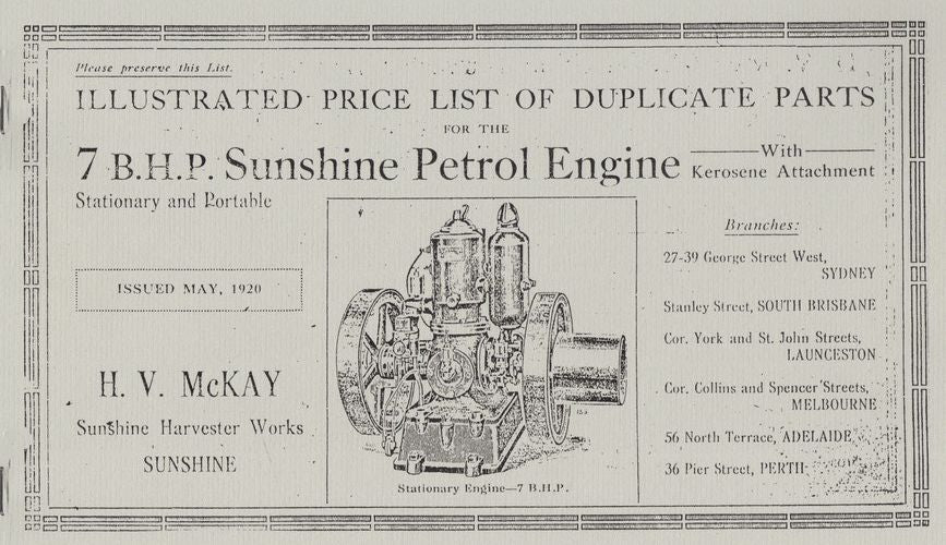 Sunshine Petrol Engine 7BHP (Manual)