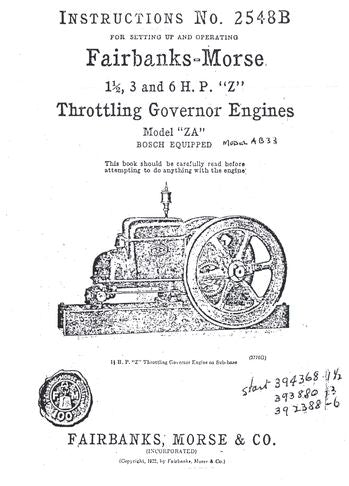 Fairbanks-Morse Z 1.5, 3 & 6HP No. 2548B (Manual)