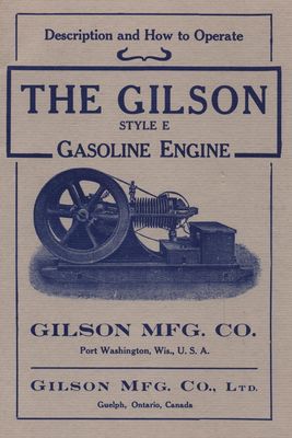 Gilson Style E Gasoline Engine (Manual)