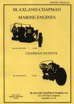 Blaxland-Chapman Marine Engines Twin 5/7hp / Pup 3.5hp (Manual)