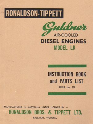 Ronaldson-Tippett Guldner Model LK (Manual)