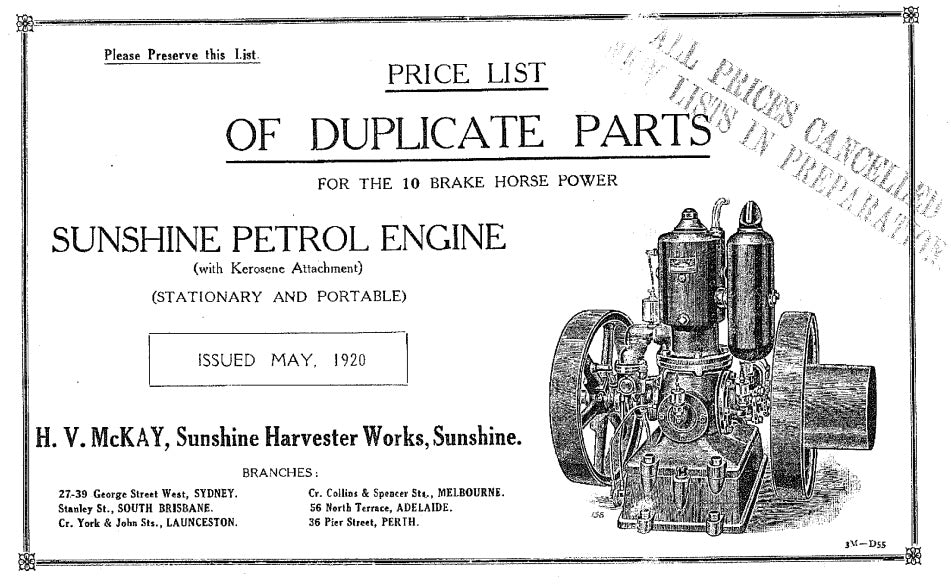 Sunshine Petrol Engine 10HP (Manual)