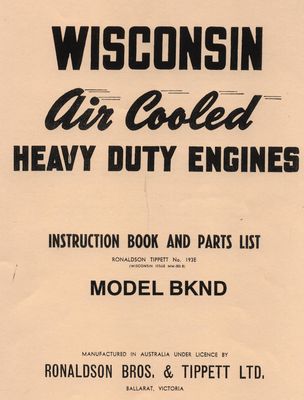 Wisconsin Air Cooled Model BKND (Manual)