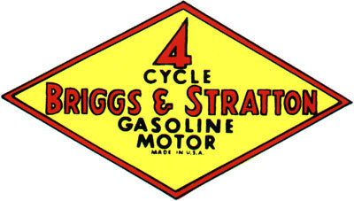 Briggs and Stratton Gasoline Motor 5" x 3" (Diamond) (Decal)