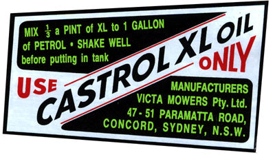 Castrol / Victa (Green) 4" x 2.25" (Decal)