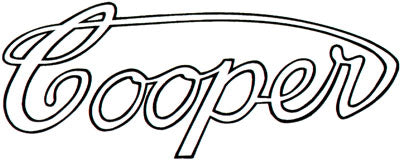 Cooper 5.5" x 2" (Black Outline) (Decal)