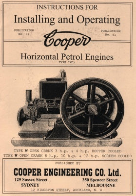Cooper Type W Horizontal Petrol Engines #51 (Manual)