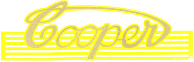Cooper 6" x 2.25" (Yellow Stripes) (Decal)