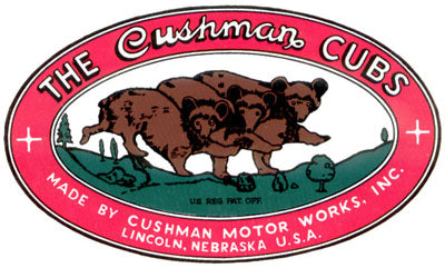 Cushman Cubs 4.75" x 2.5" - Oval (Decal)