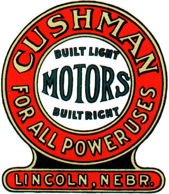 Cushman Motors 2.5" x 3" (Decal)