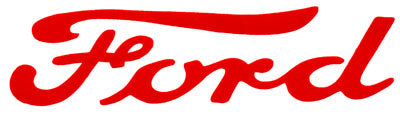 Ford (Red Text) 4.5" x 1.25" (Decal)