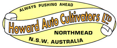 Howard Auto Cultivators 7" x 3" (Yellow) (Decal)