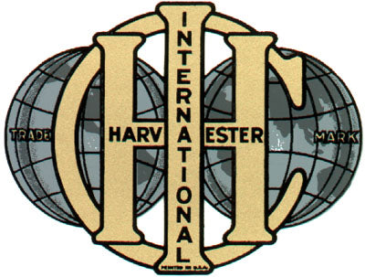 International Harvester (Grey Globe) 4.5" x 3.5" (Decal)
