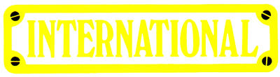 International - Yellow Rectangle (Decal)