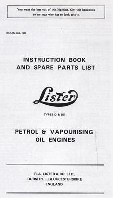 Lister D & DK Petrol & Vapourising Oil Engines