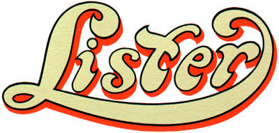 Lister 8" x 4" (Text) (Decal)