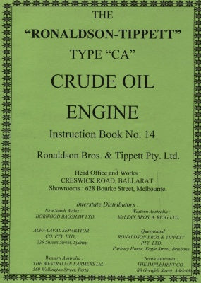 Ronaldson-Tippett Type CA Crude Oil Engine (Manual)