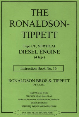 Ronaldson-Tippett Type CF 4 HP Diesel Engine (Manual)