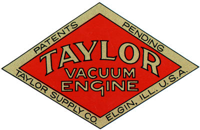 Taylor (Gold on Red) A Type 5" x 3" (Decal)